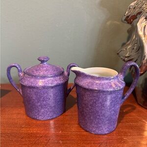 HTF Vintage LAURE JAPY Sugar & Creamer LIMOGES FRANCE *READ LID CRACKED*